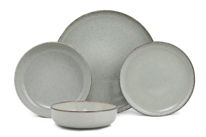 Hermia MOD24Y2730P03 Vajilla de Porcelana 24 Piezas Verde